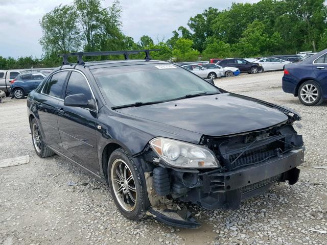 1G1ZH57B484293628 - 2008 CHEVROLET MALIBU 1LT BLACK photo 1