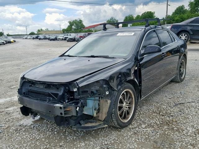 1G1ZH57B484293628 - 2008 CHEVROLET MALIBU 1LT BLACK photo 2