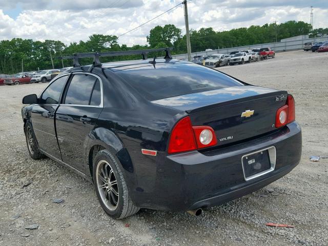 1G1ZH57B484293628 - 2008 CHEVROLET MALIBU 1LT BLACK photo 3
