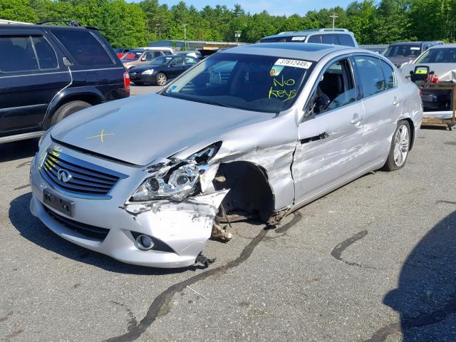 JN1CV6ARXDM758010 - 2013 INFINITI G37 GRAY photo 2