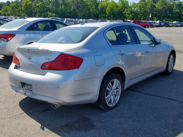 JN1CV6ARXDM758010 - 2013 INFINITI G37 GRAY photo 4