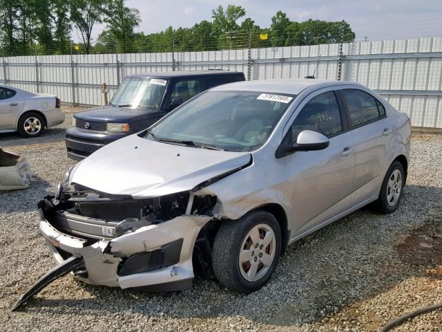 1G1JA5SH0G4129756 - 2016 CHEVROLET SONIC LS SILVER photo 2