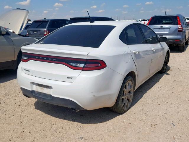 1C3CDFBA0DD326586 - 2013 DODGE DART SXT WHITE photo 4