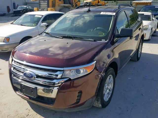 2FMDK3GC4BBA59224 - 2011 FORD EDGE SE BURGUNDY photo 2