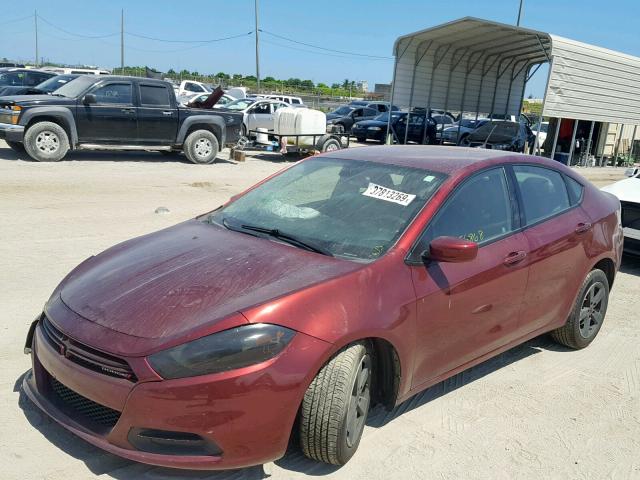 1C3CDFBB8FD344216 - 2015 DODGE DART SXT MAROON photo 2