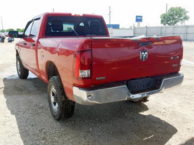 3C6UD5CL9CG106074 - 2012 DODGE RAM 2500 S წითელი ფოტო 3