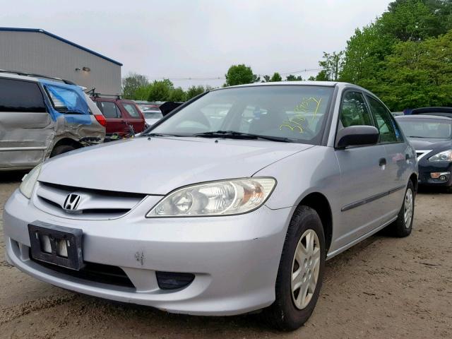 2HGES16334H538427 - 2004 HONDA CIVIC DX V GRAY photo 2