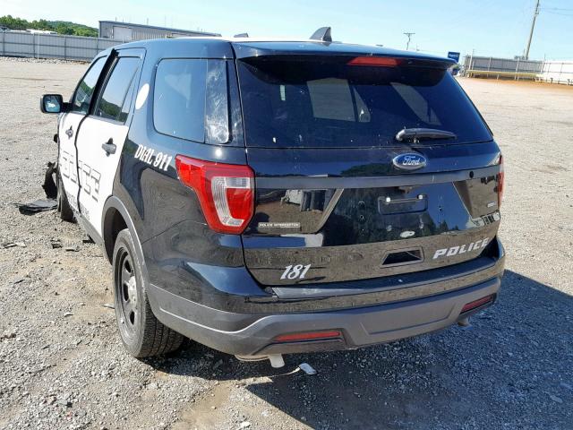 1FM5K8AR2JGA84421 - 2018 FORD EXPLORER P BLACK photo 3