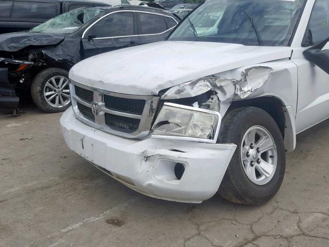 1D3HE42K58S531471 - 2008 DODGE DAKOTA SLT WHITE photo 9