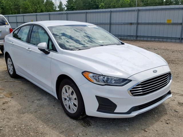 3FA6P0G72KR193320 - 2019 FORD FUSION S WHITE photo 1