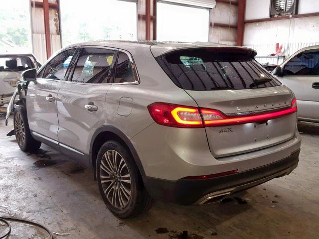 2LMTJ6LR0GBL20595 - 2016 LINCOLN MKX RESERV SILVER photo 3