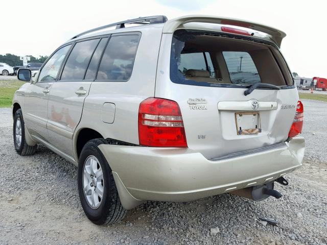 JTEGF21A830075481 - 2003 TOYOTA HIGHLANDER GOLD photo 3