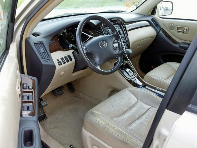 JTEGF21A830075481 - 2003 TOYOTA HIGHLANDER GOLD photo 9