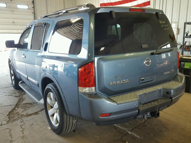 5N1BA0ND3BN615600 - 2011 NISSAN ARMADA SV BLUE photo 3