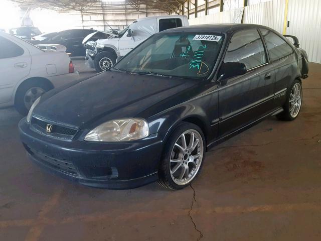 1HGEM1157YL054966 - 2000 HONDA CIVIC SI BLACK photo 2