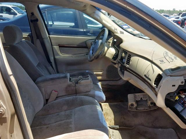 2G1WF52E059319502 - 2005 CHEVROLET IMPALA BLACK photo 5