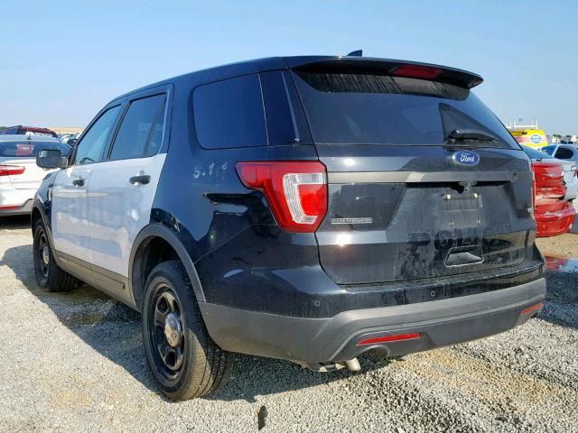 1FM5K8AR1HGC26090 - 2017 FORD EXPLORER P BLACK photo 3