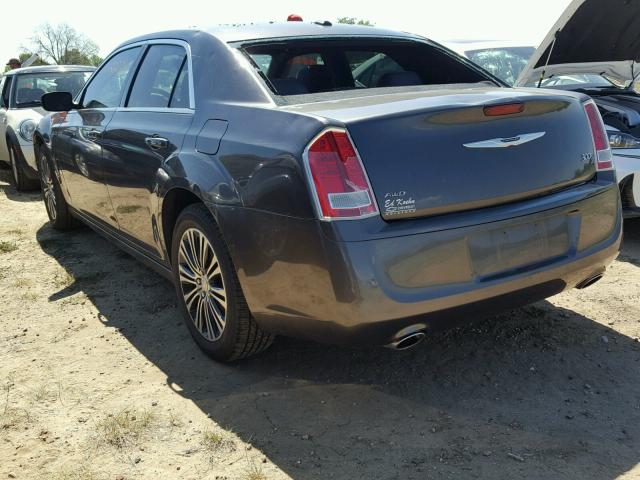 2C3CCAGT3DH652899 - 2013 CHRYSLER 300 V6 CHARCOAL photo 3