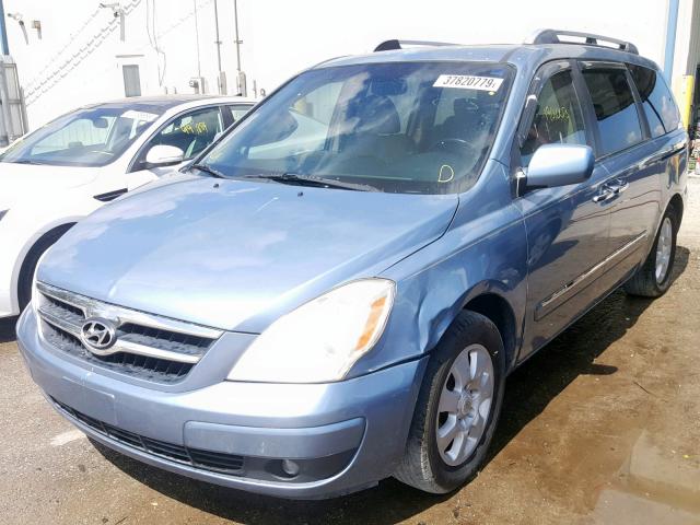 KNDMC233176012854 - 2007 HYUNDAI ENTOURAGE BLUE photo 2