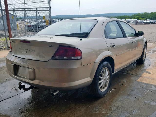 1C3EL46R62N184266 - 2002 CHRYSLER SEBRING LX TAN photo 4