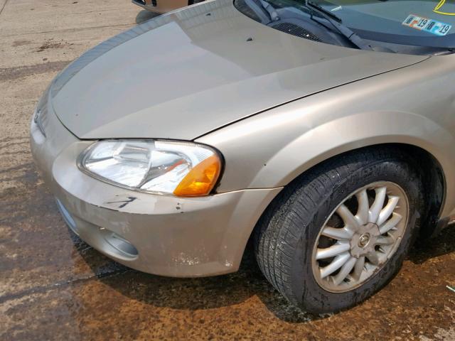 1C3EL46R62N184266 - 2002 CHRYSLER SEBRING LX TAN photo 9