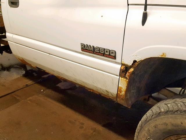 1B6KF26C8TJ142751 - 1996 DODGE RAM 2500 WHITE photo 9