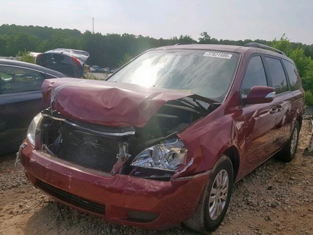 KNDMG4C78B6405813 - 2011 KIA SEDONA LX RED photo 2