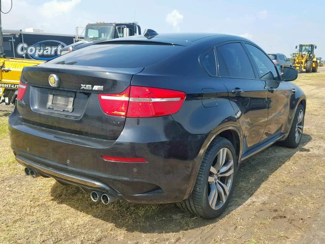 5YMGZ0C59CLK14877 - 2012 BMW X6 M BLACK photo 4