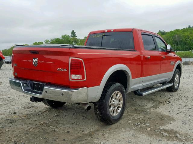 3C6UR5FL5EG144885 - 2014 RAM 2500 LARAM RED photo 4