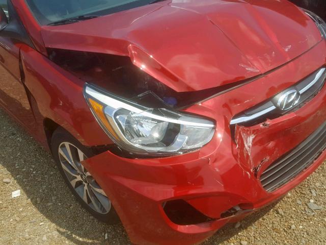 KMHCT4AE6HU356300 - 2017 HYUNDAI ACCENT SE RED photo 9