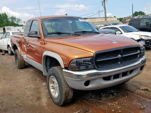 1B7GG22X4YS641006 - 2000 DODGE DAKOTA ORANGE photo 1