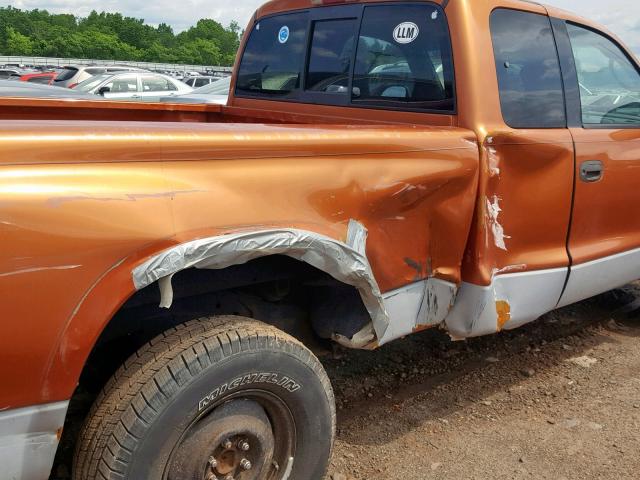 1B7GG22X4YS641006 - 2000 DODGE DAKOTA ORANGE photo 9