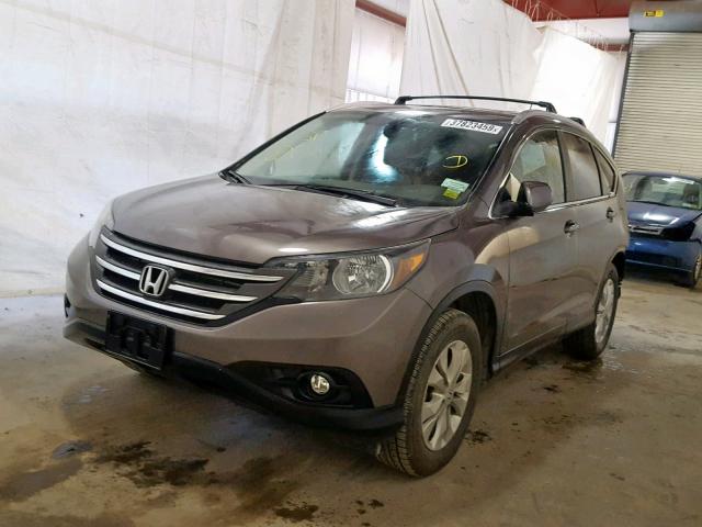 2HKRM4H78EH622084 - 2014 HONDA CR-V EXL GRAY photo 2