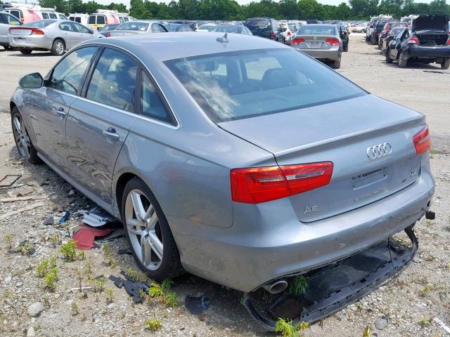 WAUFMAFCXFN003499 - 2015 AUDI A6 PREMIUM GRAY photo 3