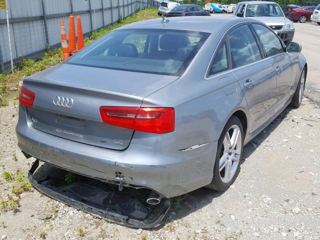 WAUFMAFCXFN003499 - 2015 AUDI A6 PREMIUM GRAY photo 4