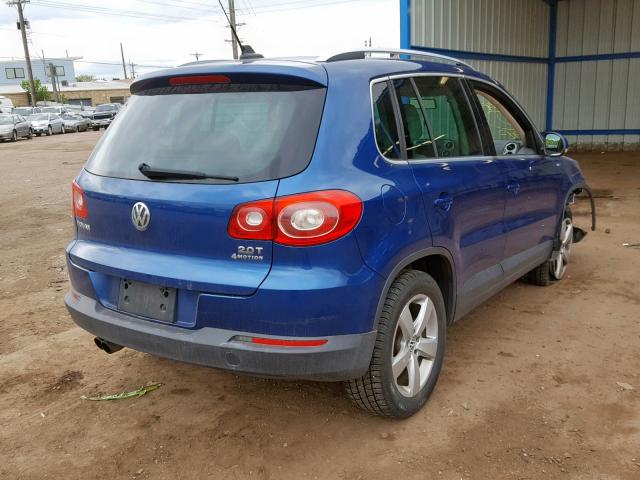 WVGBV7AX2AW003278 - 2010 VOLKSWAGEN TIGUAN SE BLUE photo 4