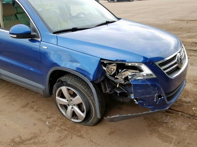 WVGBV7AX2AW003278 - 2010 VOLKSWAGEN TIGUAN SE BLUE photo 9