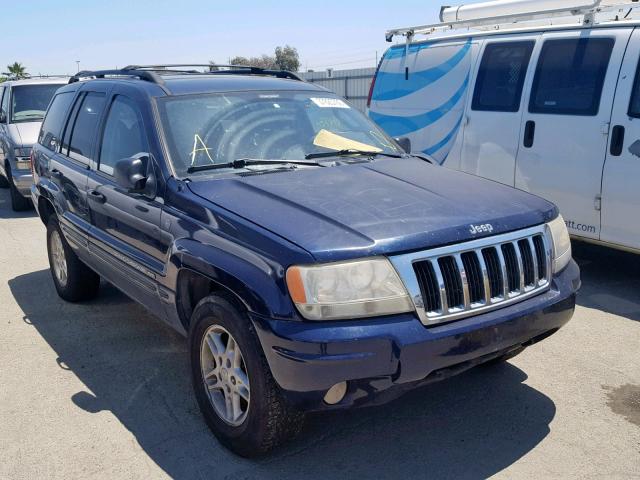 1J4GW48N24C339300 - 2004 JEEP GRAND CHER BLUE photo 1