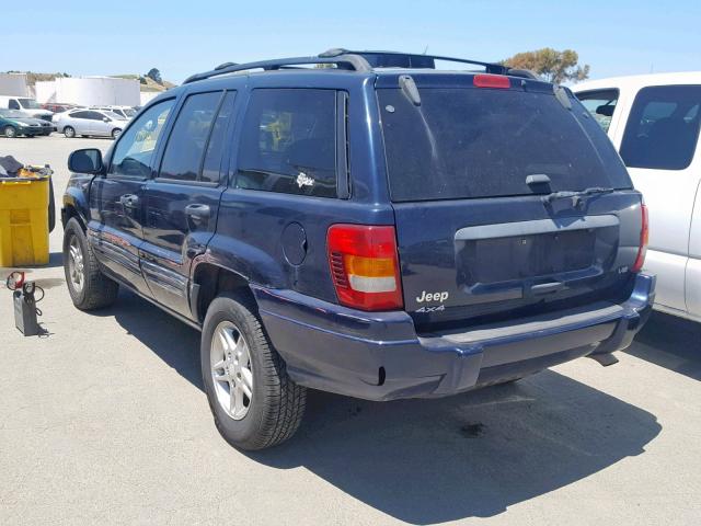 1J4GW48N24C339300 - 2004 JEEP GRAND CHER BLUE photo 3