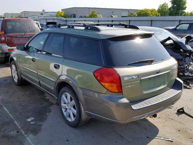 4S4BP61C676319731 - 2007 SUBARU LEGACY OUT GREEN photo 3