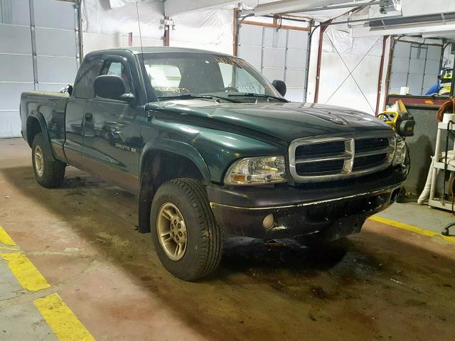 1B7GG22N0YS509309 - 2000 DODGE DAKOTA GREEN photo 1