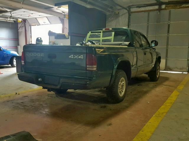 1B7GG22N0YS509309 - 2000 DODGE DAKOTA GREEN photo 4