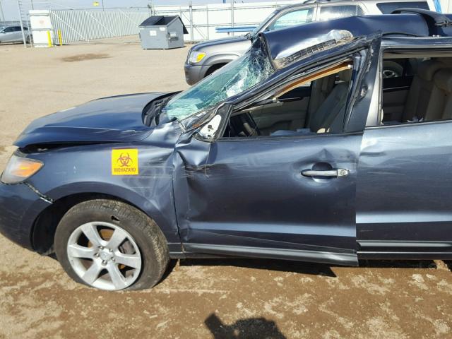 5NMSH13E87H029044 - 2007 HYUNDAI SANTA FE S BLUE photo 9