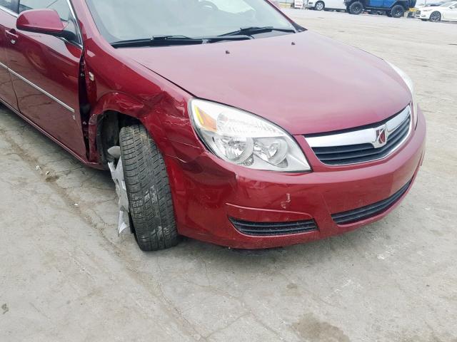 1G8ZS57N87F176571 - 2007 SATURN AURA XE RED photo 9