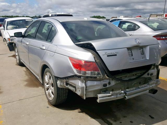 1HGCP26848A030451 - 2008 HONDA ACCORD EXL SILVER photo 3