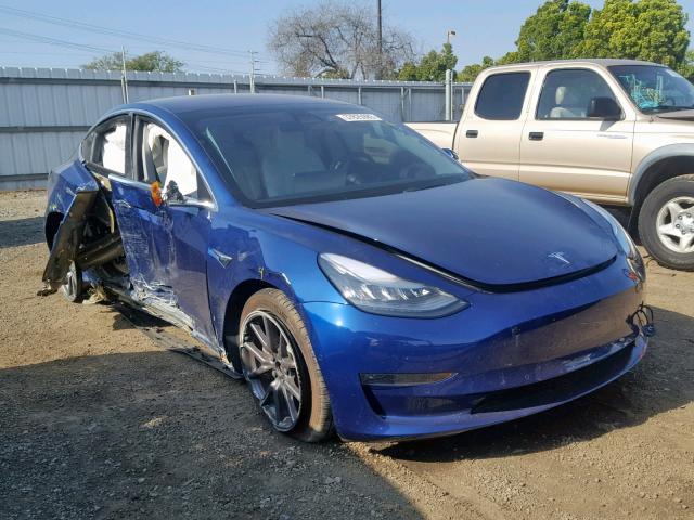 5YJ3E1EB1JF136042 - 2018 TESLA MODEL 3 BLUE photo 1