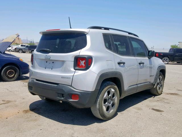 ZACCJAAB0HPF92148 - 2017 JEEP RENEGADE L Արծաթագույն լուսանկար 4