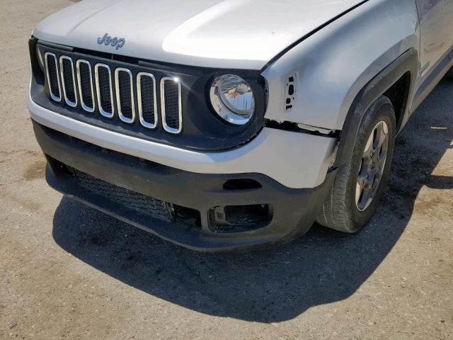 ZACCJAAB0HPF92148 - 2017 JEEP RENEGADE L Արծաթագույն լուսանկար 9