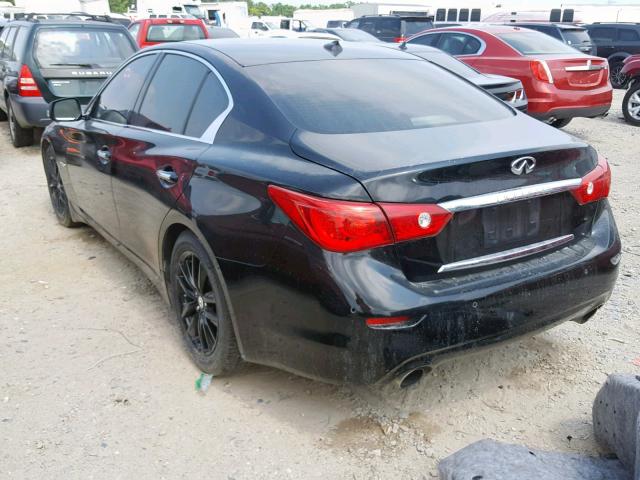 JN1AV7APXEM691714 - 2014 INFINITI Q50 HYBRID BLACK photo 3