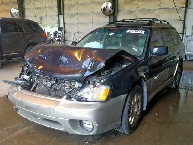 4S3BH806637604586 - 2003 SUBARU LEGACY OUT BLACK photo 2